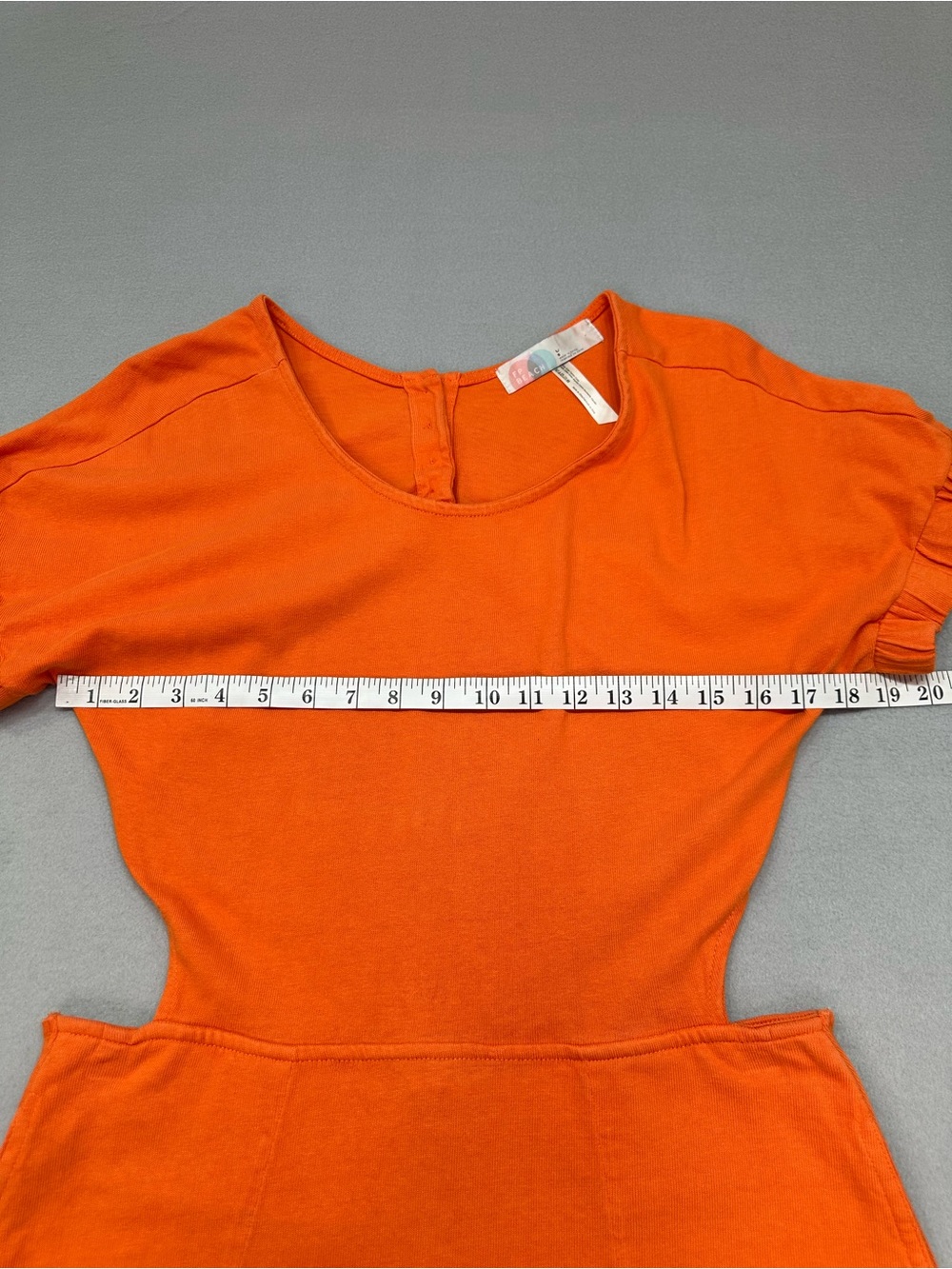 Free People Women's Orange Short Sleeve Casual Dress - Picture 8 of 8
